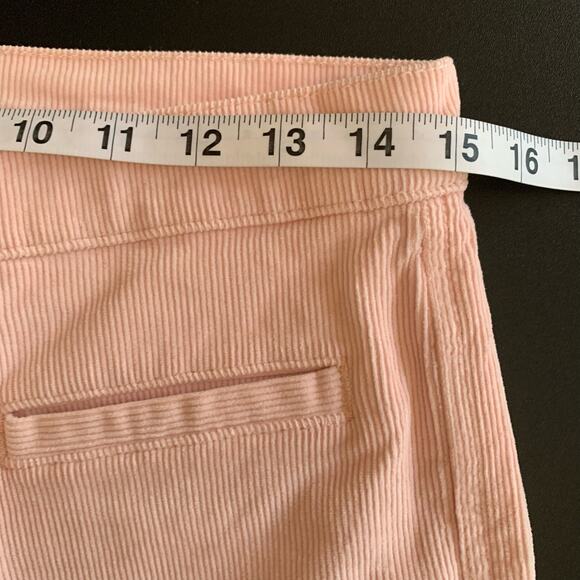 Lucky Brand Pants Women 8/29 Pink Corduroy Stretch Mid-Rise Crop Wide Leg Pocket - Picture 7 of 10